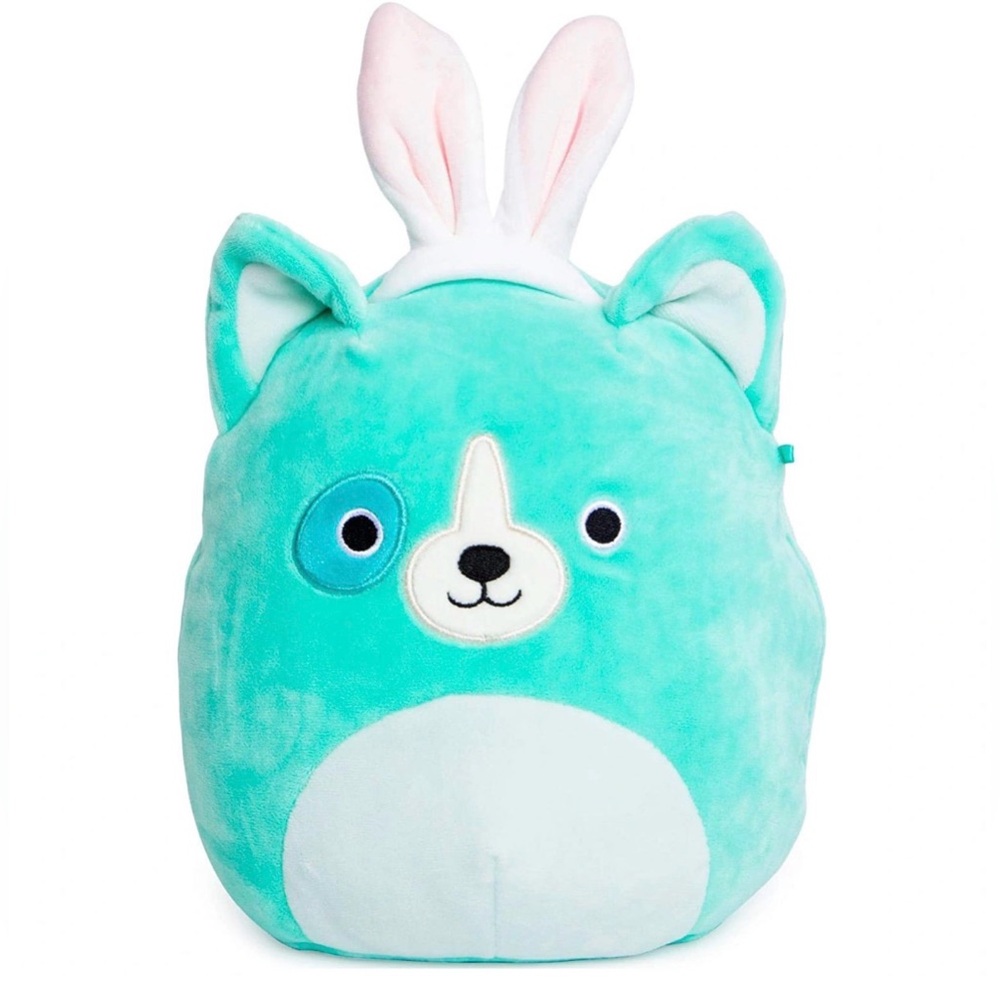 Squishmallow Green teal Donnie Easter Dog Bunny Ears Stuffed Animal 10”